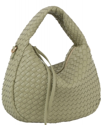 Fashion Woven Shoulder Bag Hobo DE-0758 LIGHT SAGE
